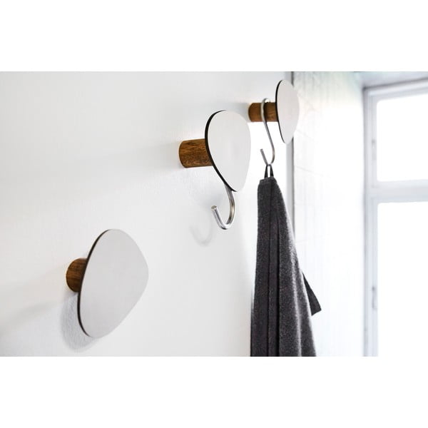 Jasnoszary ścienny stalowy haczyk Dot S Nupo – LIND DNA-image-1