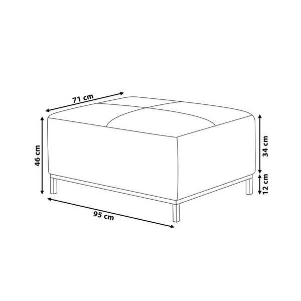 Jasnoszara otomana Monobeli Rachel, 71x95 cm-image-1
