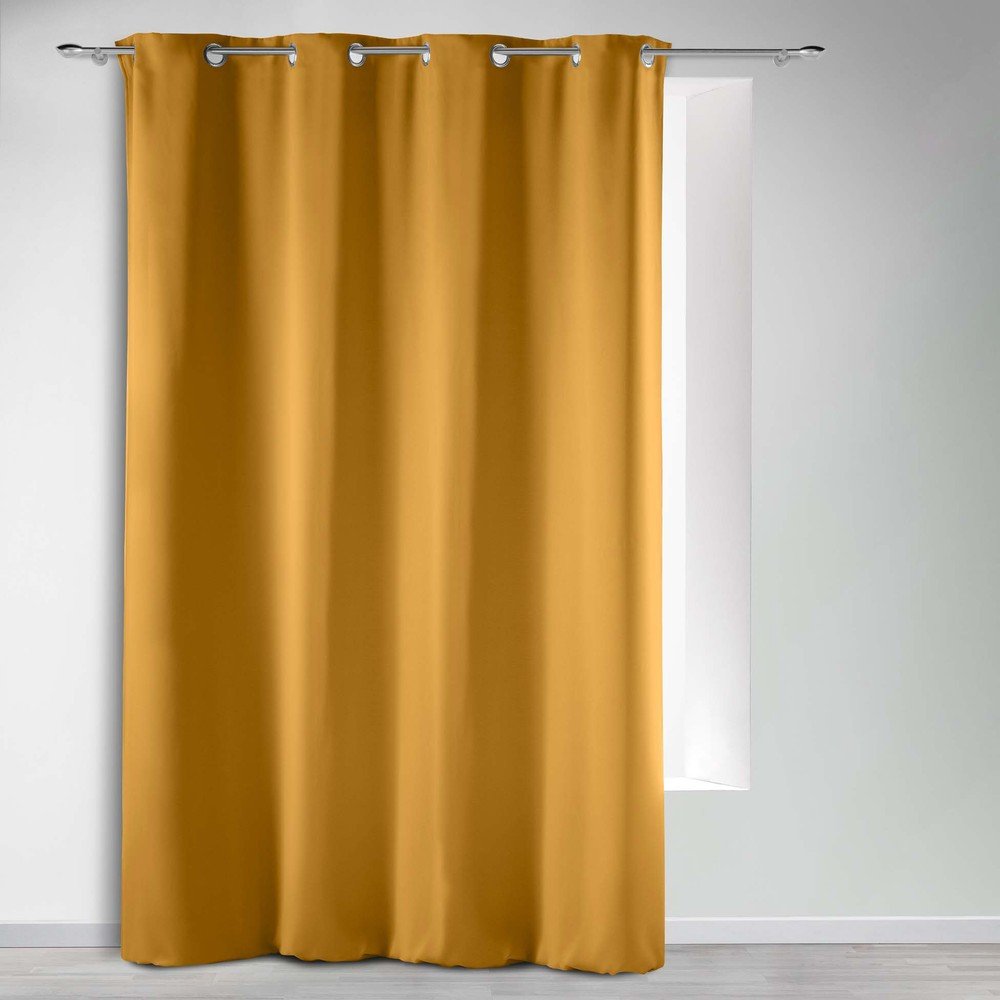 Zasłona zaciemniająca w kolorze ochry 135x240 cm Occult – douceur d'intérieur