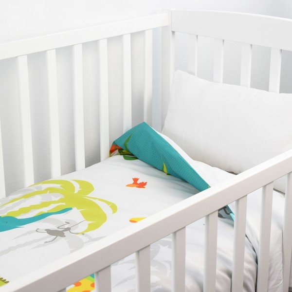 Dziecięca narzuta z poszewką na poduszkę Baleno ZOO, 100x130 cm-image-1