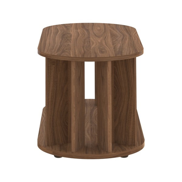 Stolik z blatem w dekorze drewna orzechowego 110x50 cm Nora – TemaHome-image-3