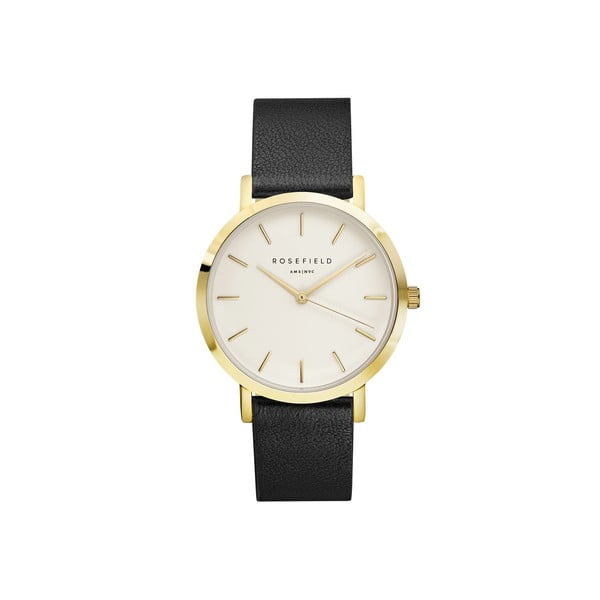 Złoto-czarny zegarek damski Rosefield - The Gramercy