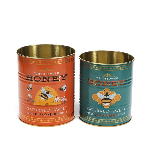 Pojemniki dekoracyjne z cyny zestaw 2 szt. ø 11x13 cm Honey – Rex London