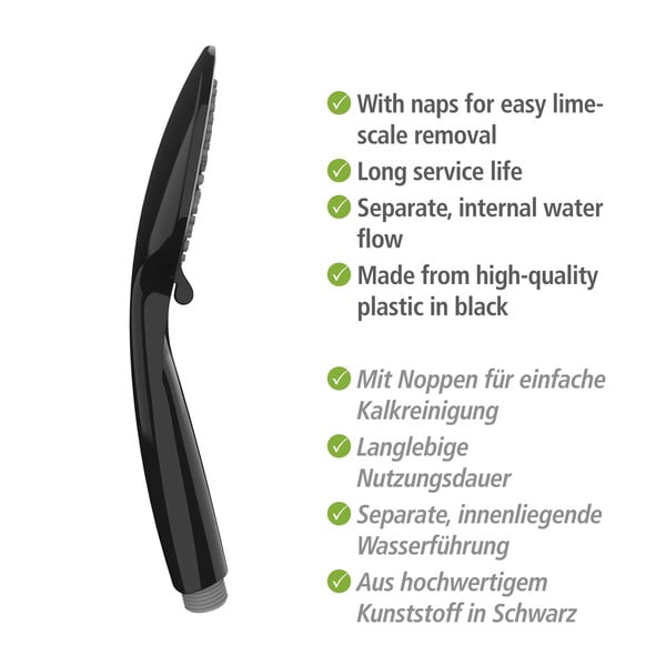 Czarny zestaw prysznicowy ze stali nierdzewnej 66 cm Young – Wenko-image-4