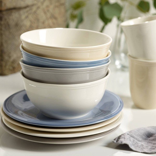 12-częściowy beżowy zestaw naczyń śniadaniowych Like by Villeroy & Boch Group-image-1