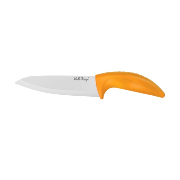Pomarańczowy nóż ceramiczny Chef, 15 cm