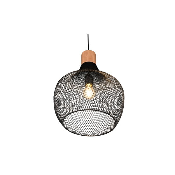 Czarna lampa wisząca z metalowym kloszem ø 33 cm Valeria – Reality-image-4