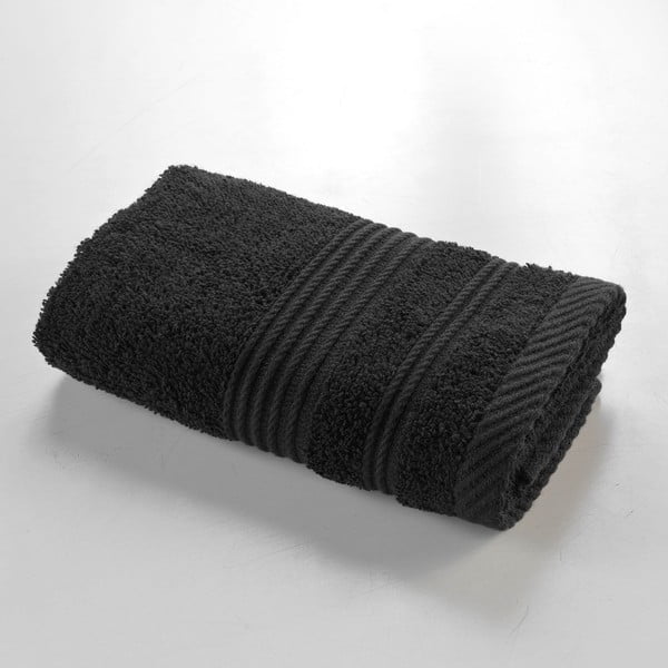 Czarny bawełniany ręcznik frotte 30x50 cm Tendresse – douceur d'intérieur