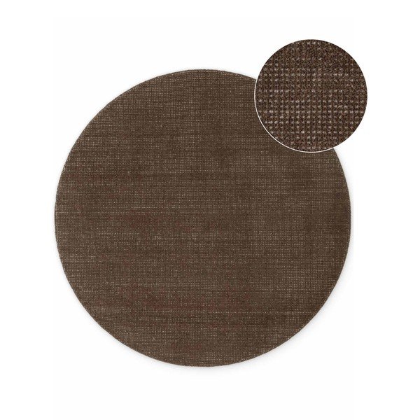 Brązowy wełniany okrągły dywan tkany ręcznie ø 200 cm Greenwich – Ted Baker