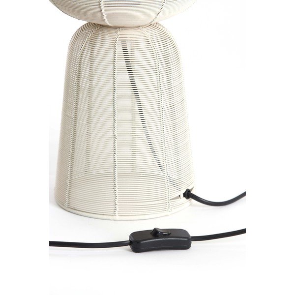 Kremowa lampa stołowa (wysokość 42 cm) Aboso – Light & Living-image-4