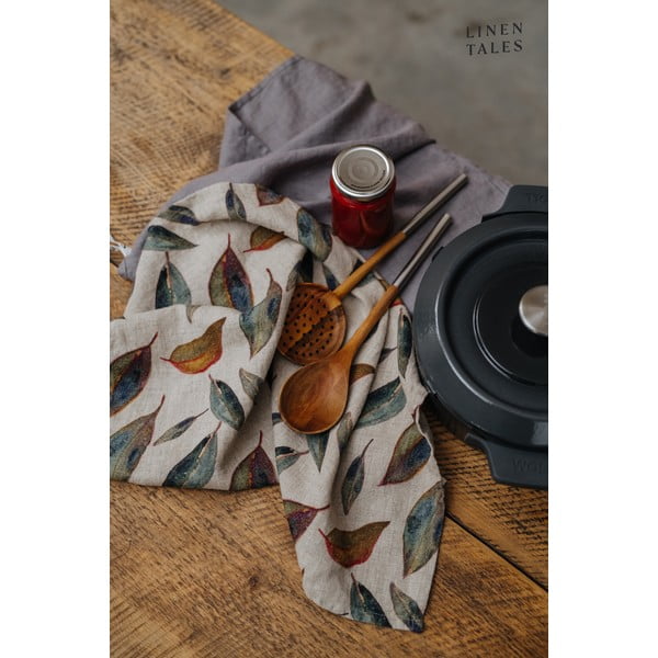 Lniana ścierka 65x65 cm Golden Fall – Linen Tales-image-1