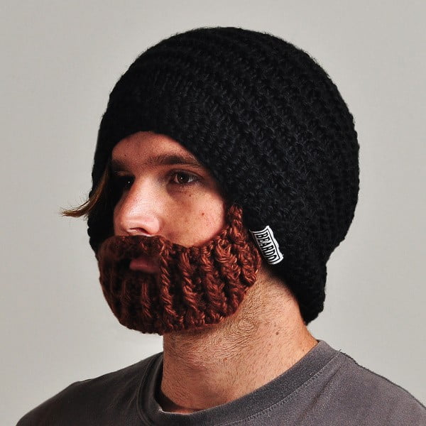 Czarna czapka z odpinaną brodą Beardo Original  
