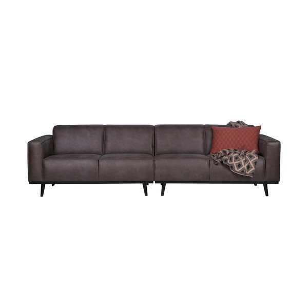 Ciemnoszara sofa z imitacji skóry BePureHome Statement, 280 cm-image-2