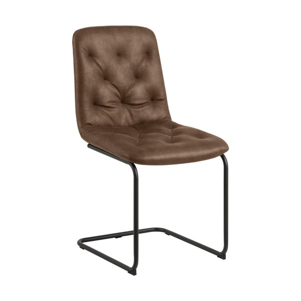 Brązowe krzesła z imitacji skóry zestaw 2 szt. Kira – Actona