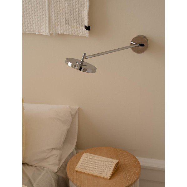 Kinkiet LED z elastyczną konstrukcją/ze ściemniaczem do kontaktu w kolorze srebra z połyskiem ø 15 cm Asteria Wall Long – UMAGE-image-1