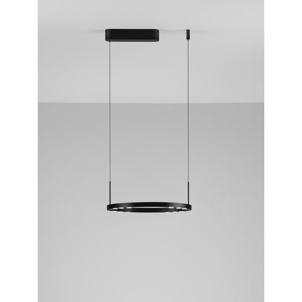 Aluminiowa lampa wisząca LED ze ściemniaczem w kolorze matowej czerni ø 40 cm Lunette – Nova Luce-image-3