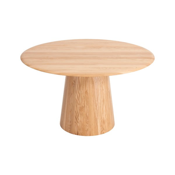 Okrągły stół z litego drewna dębowego ø 126 cm Mushroom – Gazzda