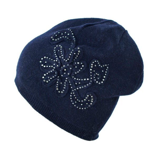 Niebieska czapka z błyszczącymi kamykami Star