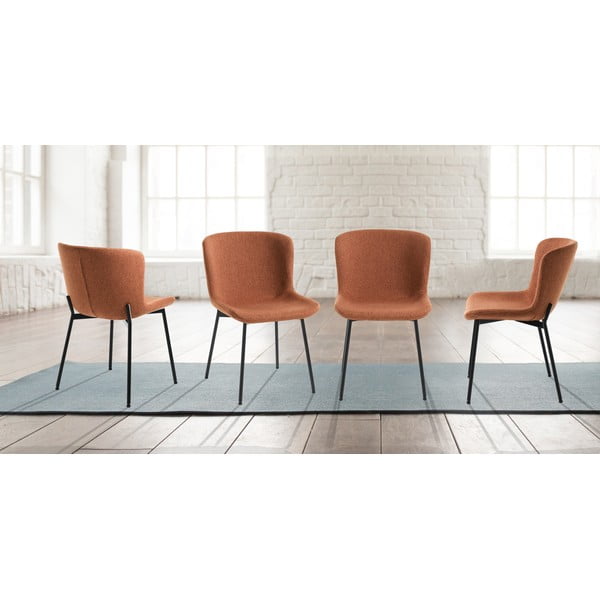 Pomarańczowe krzesła zestaw 2 szt. Snug – Tomasucci-image-2