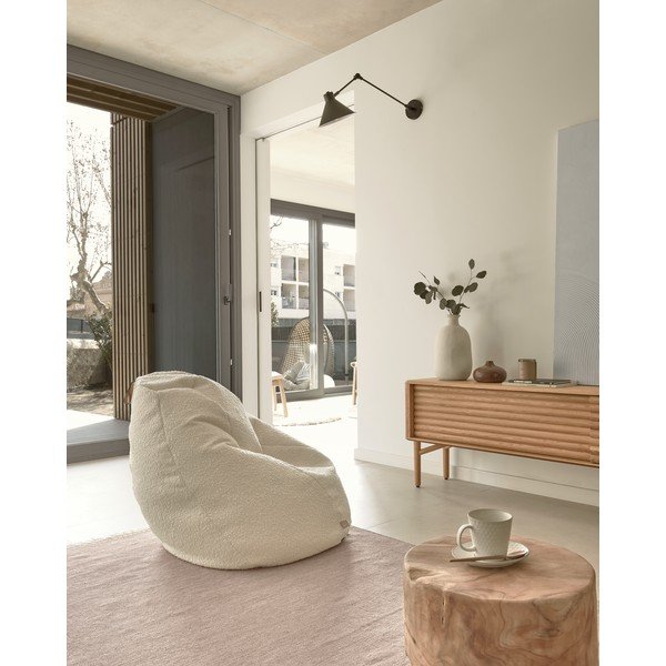 Biały worek do siedzenia Kave Home Vicka, ø 70 cm-image-4