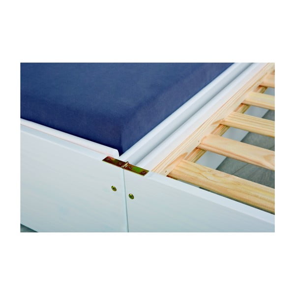 Białe rozkładane łóżko jednoosobowe Evergreen House Triple-image-1