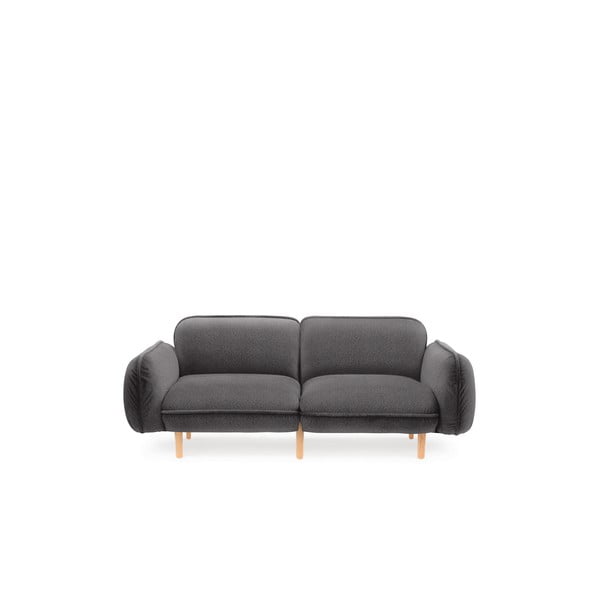 Ciemnoszara sofa z materiału bouclé 188 cm Bean – EMKO