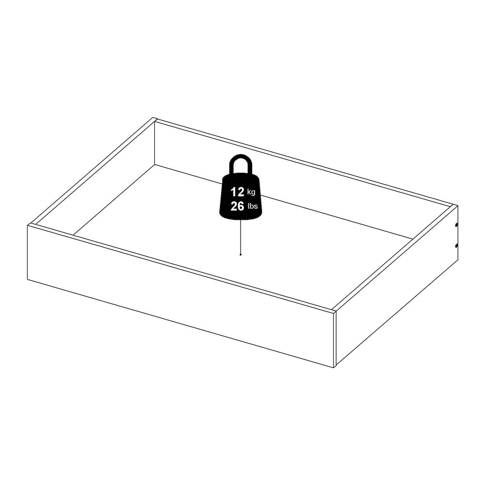 Czarne szuflady pod łóżko zestaw 2 szt. 90x190/140x190 cm Naia – Tvilum (zdjęcie 8)