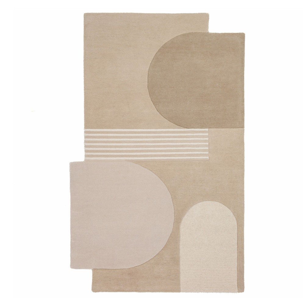 Wełniany dywan tkany ręcznie w naturalnym kolorze 200x290 cm Lozenge – Flair Rugs
