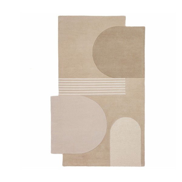 Wełniany dywan tkany ręcznie w naturalnym kolorze 200x290 cm Lozenge – Flair Rugs