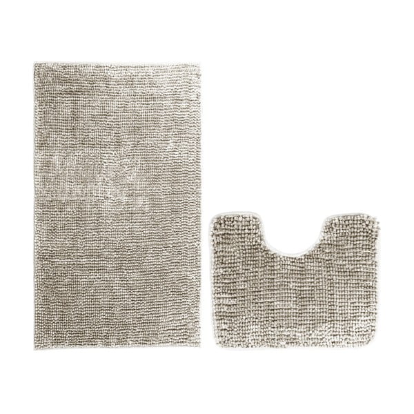 Zestaw 2 beżowych dywaników łazienkowych AmeliaHome Bati