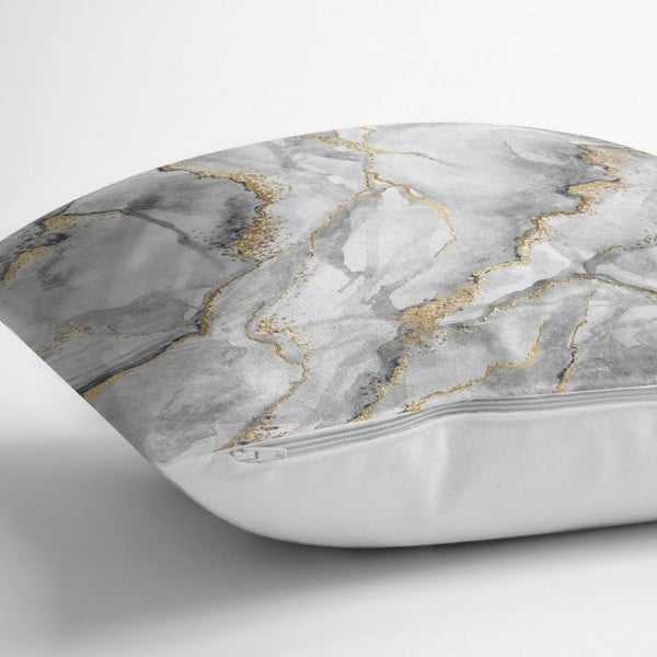 Poszewka na poduszkę Minimalist Cushion Covers Marble With Hint Of Gold, 45x45 cm-image-2