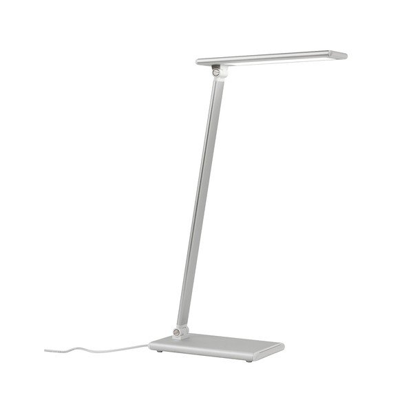 Lampa stołowa w kolorze srebra z LED SULION Hawking