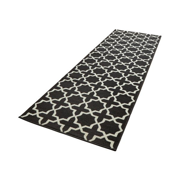 Czarno-biały chodnik Hanse Home Basic Glam, 80x350 cm-image-2