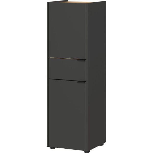 Antracytowa wysoka szafka łazienkowa 34x111 cm Forano – Germania-image-1