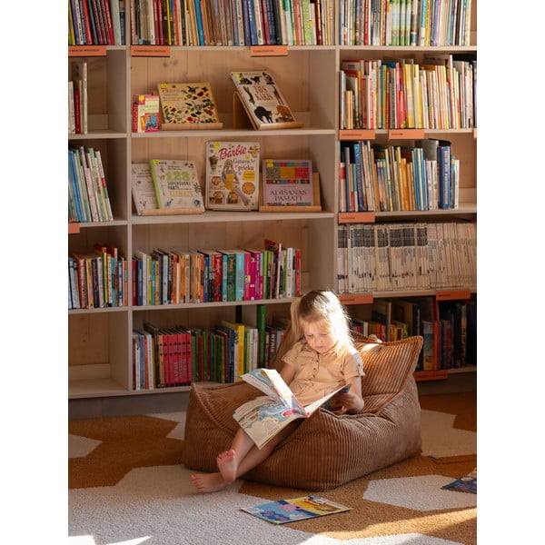 Brązowy sztruksowy dziecięcy worek do siedzenia Chair – Wigiwama-image-1