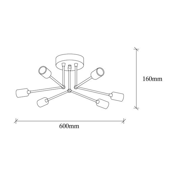 Czarna lampa sufitowa Sparrow – Opviq lights-image-3