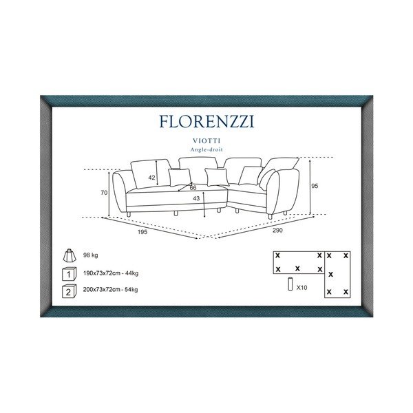 Brązowoszary narożnik prawostronny Florenzzi Viotti-image-4