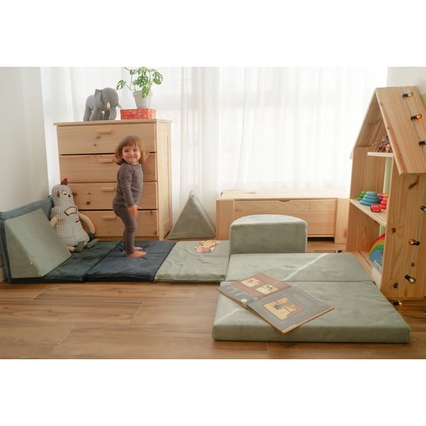 Jasnoniebieski sztruksowy piankowy plac zabaw Bloque Montessori – Little Nice Things-image-2