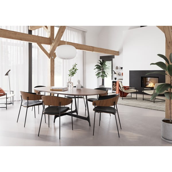 Fotel jadalniany z podłokietnikami w kolorze matowej czerni Crib – DAN-FORM Denmark-image-1