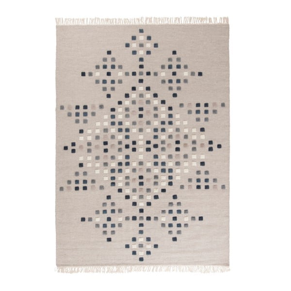 Jasnoszary dywan wełniany ręcznie tkany Linie Design Padova, 200x300 cm