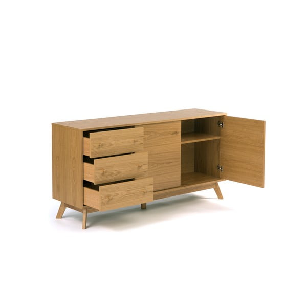 Niska komoda w dekorze dębu 149x75 cm Kensal – Woodman-image-3