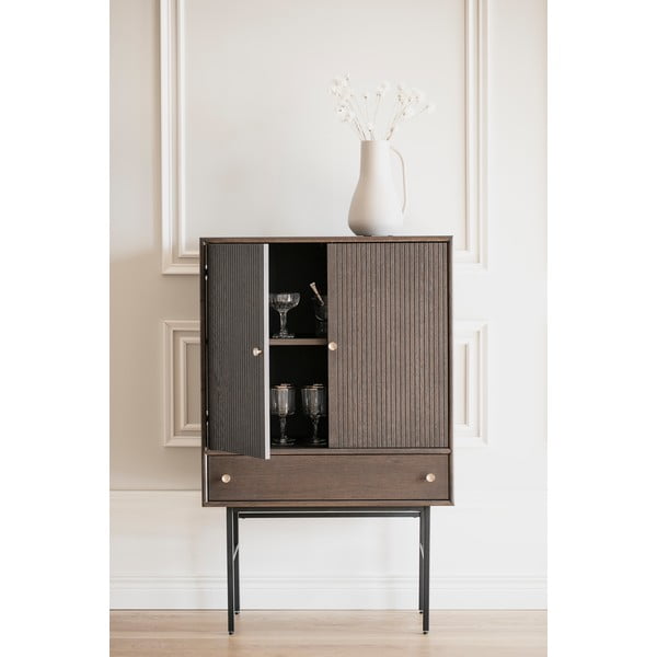 Brązowa komoda z fornirem dębowym Rowico Clearbrook, szer. 79 cm-image-4