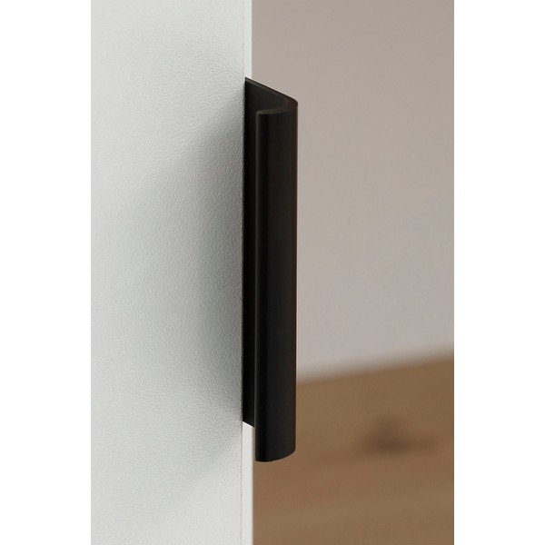 Półka w dębowym dekorze z białą szafką Støraa Legro-image-2