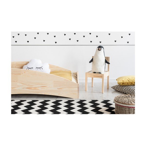 Łóżko dziecięce z drewna sosnowego Adeko BOX 6, 90x140 cm-image-1