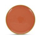 Zielony/pomarańczowy kamionkowy talerz ø 26 cm Duo – ONA