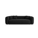 Czarna rozkładana sofa modułowa 264 cm Martina – Micadoni 