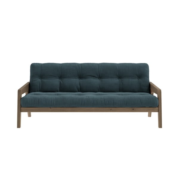 Niebieska sztruksowa rozkładana sofa 204 cm Grab – Karup Design