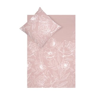 Różowa pościel z perkalu bawełnianego 200x135 cm Keno – Westwing Collection
