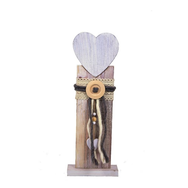 Dekoracjne serce drewniane Ego Dekor Heart, wys. 45 cm