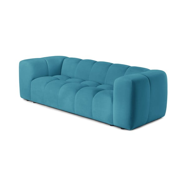 Turkusowa aksamitna sofa 225 cm Cube – Bonami Selection-image-2